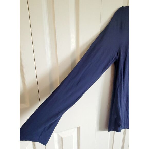 Lilly Pulitzer L Louella Long Sleeve Top Women’s Blue Sequin Pocket Tunic Shirt - Picture 6 of 6